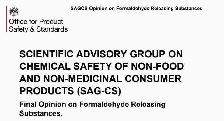 英國(guó),化妝品原料,甲醛,SAG-CS